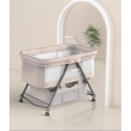Baby Bassinet Portable Multifunctional Foldable Newborn Bird's Nest Sleeping Basket with Mosquito Net Adjustable Baby Crib