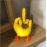 Middle Finger Cute Duck Figurine Funny Small Duck Sculpture Resin Craft for Home Garden Desk Decoration