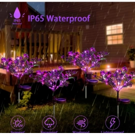 1pc Solar Garden Light Phalaenopsis Flower Light LED Orchids Yard Decorative Lamp Outdoor Garden Lawn Pathway Patio Decoration