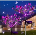 1pc Solar Garden Light Phalaenopsis Flower Light LED Orchids Yard Decorative Lamp Outdoor Garden Lawn Pathway Patio Decoration