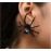 New Fashion Black Spider Pearl Earring Trendy Personality Dark Style Halloween Ear Nail for Women Alloy Geometric Ear Accessory